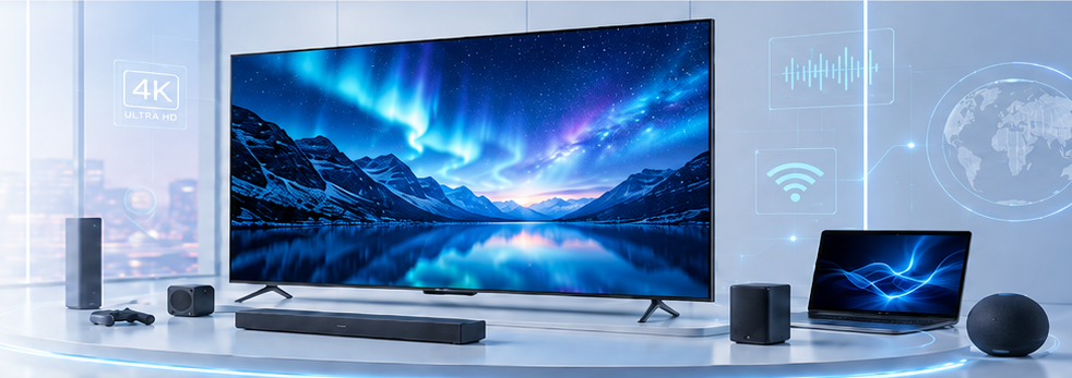 Modern television and electronics showroom
